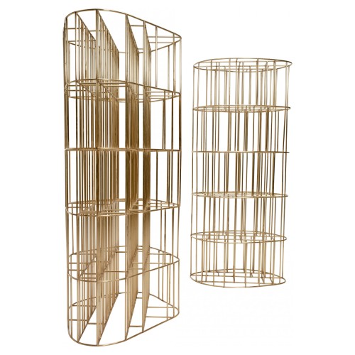 Golden Cage Book Cabinet