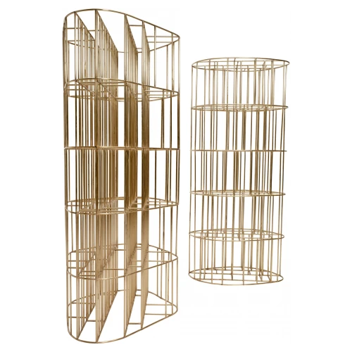 Golden Cage Book Cabinet