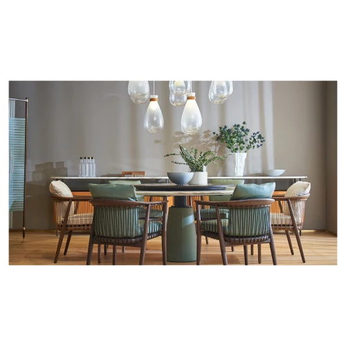 Mesa Due | Table with Lazy Susan