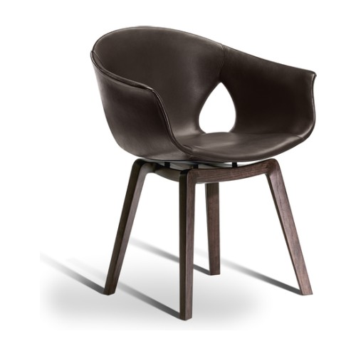 Ginger Ale | Small armchair with wood legs